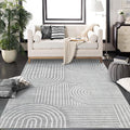 Lahome Abstract Washable Rugs, Soft Area Rugs 4x6 Non-Slip Grey Rug for Bedroom Entryway, Ultra-Thin Living Room Rugs Modern Throw Carpet for Nursery Kitchen(4'x6',Gray)