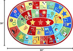Furnish my Place 745 ABC with Animal ABC Area Rug for Kids | Educational Alphabet | Animals Children Rug | Contemporary Design | Multicolor (3'3"x5' Oval)