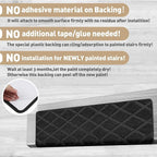 PURE ERA Bullnose Carpet Stair Treads Tape Free Non-Slip Indoor Stair Protectors Pet Friendly Stair Treads for Wooden Steps 9.5" x 30"(14 Pieces,Black Diamond Trellis)
