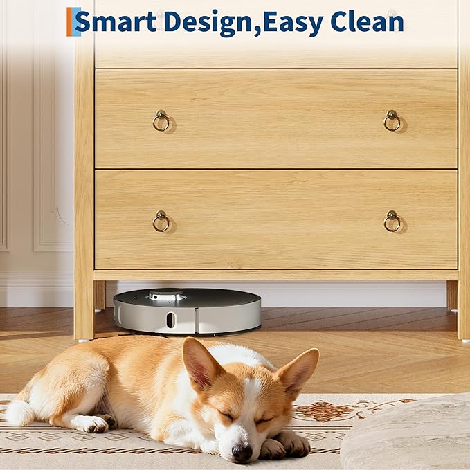 IDEALHOUSE 5-Drawer Dresser, Mid Century Modern Chest of Drawers, Drawer Chest Bedroom Organizer Cabinet with Metal Ring Pulls, Large Dresser Organizer for Bedroom Living Room Hallway Closet