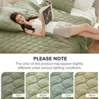 Comfort Spaces Queen Quilt Set Modern Reversible Ogee Coverlet Queen Bedding Set Cozy Quilted Winter Layer, All Season Lightweight Soft Queen Size Quilt, Kienna, Full/Queen Olive Green 3 Piece