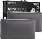 2-Pack Queen Size Cooling Pillow – 100% Viscose Derived from Bamboo, Charcoal – Firm Bed Pillows for Back and Stomach Sleepers – Hypoallergenic Comfort, Neck Alignment