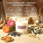 RŌM Luxury Scented Candles for Home, KOH Chang - Soy Wax 9oz, Jar Soy Candles for Home Scented Aromatherapy, Christmas Gift for Women, 60 Hours Burn Time