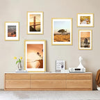 12x16 Picture Frame 3 Pack - White Poster Frame Display Pictures 8.5x11 with Mat or 12 x 16 Without Mat for Wall Hanging Horizontal and Vertical