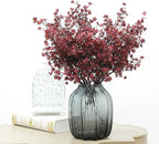 Babys Breath Silk Artificial Flowers Bulk 20pcs for Fall Decor Fake flower bouquet Bulk for Home Kitchen Indoor Bouquet Floral Arrangement Table Centerpieces Party Decor(Burgundy Red 20pcs)