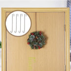Hotop 15 Inch 6 Pcs Wreath Hangers for Front Door Over The Door Hanger Hooks Steel Wreath Doors Hangers Clothes Towel Hooks Holder for Christmas Halloween Front Decorations Welcome Sign(Bronzed)