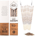 Sagrada Madre 9 pcs Wildly Harvested - White Olibanum/Frankincense Incense Sticks, 7" Long - Thick Aromatic Incense Sticks (45-55 min Burning Time) to Neutralize Negative Energies & Harmonizing Space