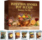 6PCS Simmer Pot Potpourri, Mixed Flavors Simmer Pot Mix with Natural Ingredients, A Mixture of Herbs, Salt & Dried Fruit for Home Fragrance Odor Removal, Holiday(One Pack(6 Pcs))