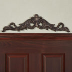 Salvatar Wall Art Topper | Large, Wide Doorway Design | Antique Bronze Metallic Finish | Openwork Acanthus Leaf Scrolls with Ornate Fleur De Lis | Hang Alone or Above A Wide Door, Window, or Artwork