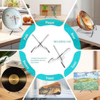 Boloyo "X Shape Acrylic Plate Display Stand, 6.5 Inch 1PC Clear Acrylic Bowl Plate Platter Dish China Porcelain Display Holder Easel Base for Home Kitchen School Art Display