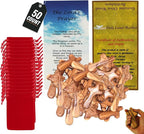 Holy Land Market Comfort/Holding Cross Also Known as Palm or Hand Cross With Velvet Bag And Two Certificates (4 Inches) (50)