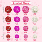 Valentine's Day Rattan Balls 36pcs&Valentines Day vase Filler&Valentine Bowl Filler&Decorative Balls for Bowls Decoration for Home Decoration Valentine's Day Decoration