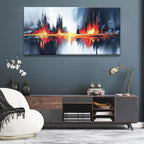Large Black Abstract Wall Art For Living Room Canvas Art Wall Decor Painting Canvas Prints Red Gold Abstract Wall Art Picture For Bedroom Home Wall Decor Prints Artwork 29" X 58"