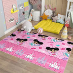 Afro Girl Rug - Cute American Black Girls Area Rug Decor for Bedroom & Living Room, 3x4 Feet
