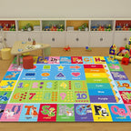 Educational Kids Play Mat with Alphabet & Numbers - Soft Non-Slip Nursery Rug for Toddlers Baby Playroom, Bedroom, Daycare or Classroom