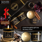 Candle Gift Set of 3 Sage Pine|Jasmine|Black Rose Strong Scented Soy Candels Natural Non Toxic Velas Aromáticas Favors for Women Coworkers Friends Guests Also for Fall Diwali Christmas Holidays