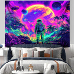 NYZE Astronaut Space Tapestry for Bedroom, Glow in the Dark Room Decor Wall Tapestries, Cool Galaxy Planet Wall Hanging, Wall Hanging for Men Guys Gamer Room Dorm Living Room 59x51 in