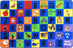 SAFECASTLE Kids Carpet Alphabet Rug – Little Charlie 4’4” x 5’6” – Educational ABC Nursery Learning Rug for Preschool, Classroom, Playroom, Daycare & Kids’ Bedroom – Durable Nylon Area Rug