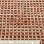 Waffle Runner Rug Bathroom, Long Boho Bathroom Rugs Non Slip Washable Super Absorbent Quick Dry Farmhouse Bath Decor, 60"x24" Light Peach