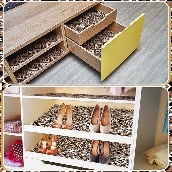 BBTO 20 Sheet Scented Drawer Liners for Dressers 15.8" x 22" Scented Fragrant Cabinet Paper Liners Non Adhesive Drawer Paper Mats for Bedroom Home Closet Shelves(Classic)