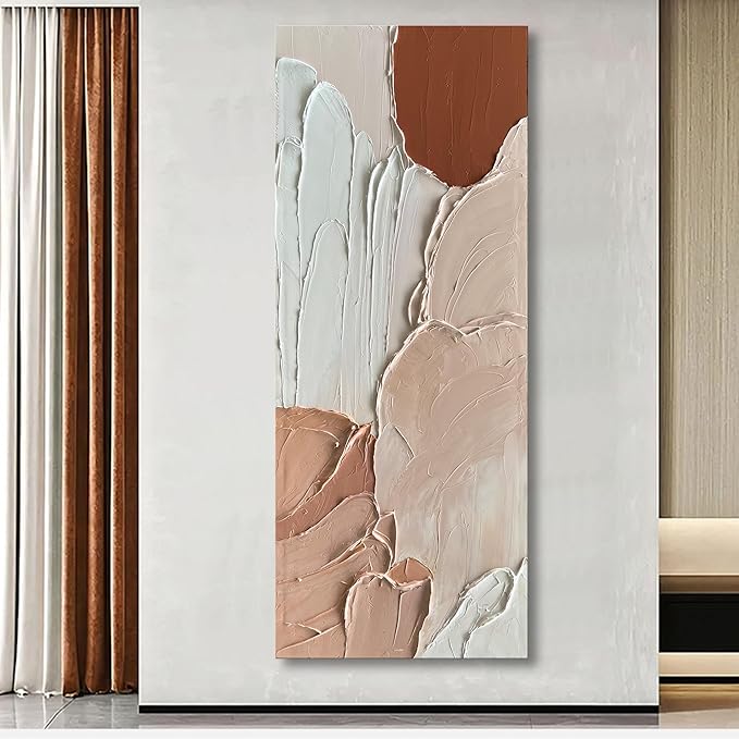 Art Minimalist Abstract Oil Painting Heavy Textured Canvas Wall Art Living Room Bedroom Wall Large Art Deco Oil Painting 24x60 inches
