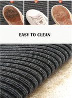 3x10Ft Commercial Indoor Outdoor Rug Grey Brush Step Entrance Floor Mat Commercial Runner Rugs with Rubber Backing for Hallways