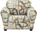 KRFOONN 2 Piece Couch Chair Cover Printed Sofa Covers Couch Covers Stretch Armchair Sofa Couch Slipcovers Furniture Protector with Elastic Bottom for Living Room (Armchair, 52)