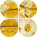 Babyieia 3D Ginkgo Leaf Metal Wall Art Decor for Living Room, Large Modern MetalWall Sculptures, Metal Wall Decor Home Decor for Living Room Dining Room Bedroom