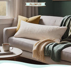 Pillowflex Premium Polyester Throw Pillow Insert - 14x20 Ultra Soft Large Rectangle Throw Pillow, Couch Sham, Lumbar, Back, Sofa - Machine Washable - Decorative Accent Form - 1 Soft Pillow