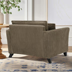 ERYE Living Room Accent Chair, Modern Corduroy Upholstered Chair Wider Seat Cushion Leisure Armchair W/2 Pillows and Removable Cover for Home Apartment,Bedroom,Office