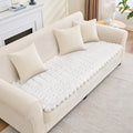 Couch Cover for Dogs, Non Slip Fuzzy Pet Couch Covers for Sofa,Couch Covers for Sofa Pet Friendly,Thick Soft Sofa Slipcovers Cushion Protector(White, 28 x 83/70 x 210cm)