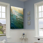 Renditions Gallery Canvas Nature Wall Art Romantic Paintings & Prints Serene Ethereal Lake Glam Modern Wall Hanging Artwork Decorations for Bedroom Dining Office Kitchen - 18"x27" LT06