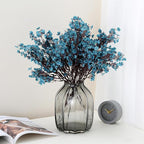 JAKY-Global Babys Breath Fabric Cloth Artificial Flowers 6 Bundle European Fake Silk Plants Decor Wedding Party Decoration Bouquets Real Touch DIY Home Garden (Autumn Blue-6pcs)