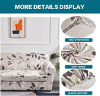 KRFOONN 3 Piece Stretch Sofa Couch Covers for 2 Cushion Couches Printed Sofa Loveseat Slipcover with 2 Separate Seat Cushion Covers Washable Sofa Slip Covers Furniture Protector (Loveseat, 23), Medium