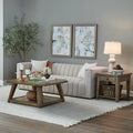 Liberty Furniture Carolina Park 3 Piece Set for Living Room - Octagonal Cocktail Table, 2 End Tables - Amber Brown Oak