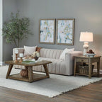 Liberty Furniture Carolina Park 3 Piece Set for Living Room - Octagonal Cocktail Table, 2 End Tables - Amber Brown Oak