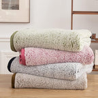 EMME Soft Sherpa Fleece Blanket Reversible Plush Fluffy Large Blanket, Light Weight Warm Decorative Boho Blanket Cover for Sofa, Couch, Bedroom,Travel(Plush Sage,60"x80")