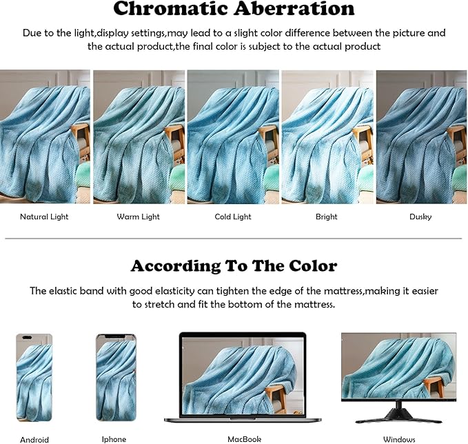 NEWCOSPLAY Super Soft King Blanket Light Blue Premium Silky Flannel Fleece Leaves Pattern Lightweight Bed Blanket All Season Use (Light Blue, King(90"x110"))