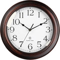 Atomic Wall Clock 10 Inch, Silent Non-Ticking Vintage Clock Battery Operated Classic Analog Decorative for Kitchen, Living Room, Office, Bedroom, Bathroom (Bronze)