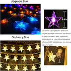 Bed Canopy with LED Star Lights, Canopy Bed Curtain with RGB Color Changing String Lights with Smart App Control Remote for Princess Girls Bedroom, Suggested for Twin Full Queen King Bed
