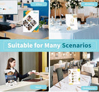 Annecy Sign Holder 8.5 x 11, 24 Packs Sign Stand for Display, L Shape Plastic Clear Sign Holder 8.5x11 Standing Vertical Menu Flyer Holder, Frames Table Signs for Stores, Restaurants, Hotels, Office