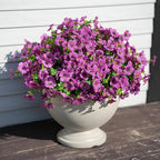 16 Bundles Artificial Flowers for Outdoor Realistic Faux Flower Spring Summer Garden Home Decoration, Hanging Daisy with Eucalyptus Leaves Fake Plants Greenery Balcony Porch Patio Front Door Decor