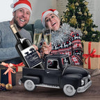 Farmhouse Black Truck Decor, Metal Pickup Farm Trucks Planter Car Model, Vintage Truck Christmas Decoration,Decorative Tabletop Storage