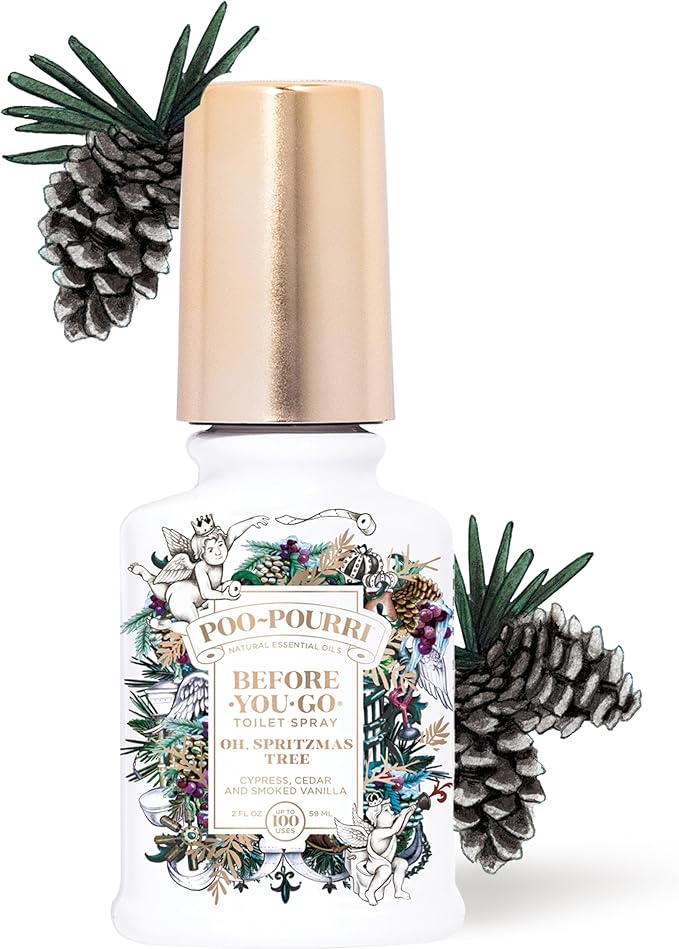 Poo-Pourri Before-You-Go Toilet Spray Holiday set, Hollyday Spice, Mistletoe Spritzes, Oh Spritzmas Tree, Berry and Bright, Balsam Bum