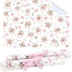 BBTO 20 Sheet Scented Drawer Liners for Dressers 15.8" x 22" Scented Fragrant Cabinet Paper Liners Non Adhesive Drawer Paper Mats for Bedroom Home Closet Shelves(Bow Flower)