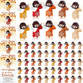50 Pcs Thanksgiving Fall Jesus Figures Bulk 50 Fall for Jesus He Never Leaves Cards Little Maple Leave Figurines Greeting Cards Mini Pocket Figures for Religious Party Favors Gifts