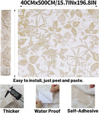 Drawer Liner Contact Paper for Dresser Peel and Stick Wallpaper Sketched Design 15.7x196.8in Self Adhesive Removable Champagne Maroon Rose Floral Butterfly Vintage Cabinet Shelf Renter Friendly