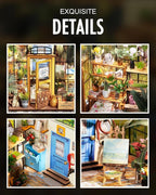 Rolife DIY Miniature Greenhouse Kit, Tiny/Mini House Making Kit with Furniture for Adults, Furniture, Halloween/Christmas Decorations, Gifts for Family and Friends (Cathy's Greenhouse)