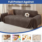 Couch Cover for Dogs, 78"x91", Chair Covers Armchair Oversized, Sofa Covers Washable, Sectional Pet Couch Cover for 1 Cushion Couch Sofa, Furniture Protector, Coffee