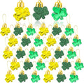 St. Patricks Day Decorations Shamrock Ornaments - 30pcs St Patricks Day Tree Ornaments Clover Baubles for Irish Lucky St Patrick's Day Home Table Tree Party Hanging Decorations